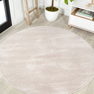 Haze Solid Low-pile Area Rug Ivory